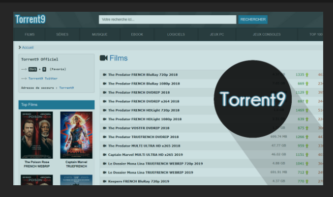 Torrent9 Alternatives