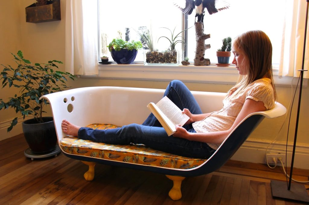 Bathtub into a Couch