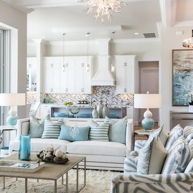 Beach Style Living Room Decor Idea