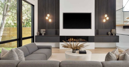 Black Modern Fireplace Idea