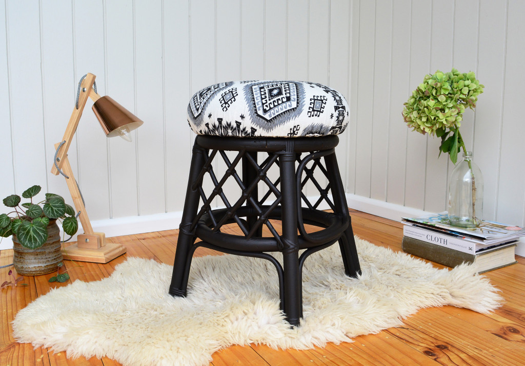 Cushioning the Stools with a New Fabric