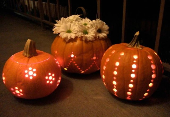  Drilled Pumpkin Lights