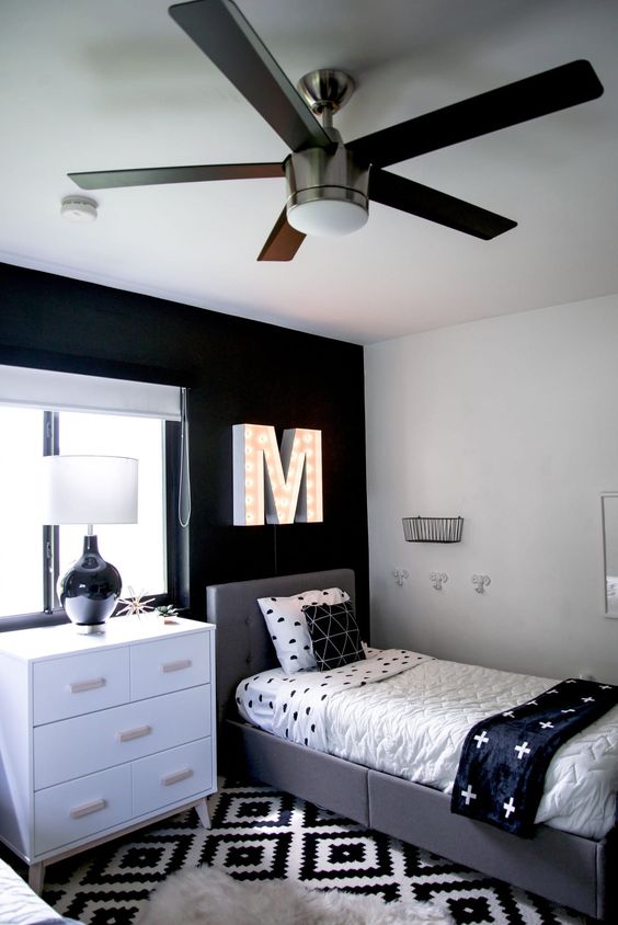 Explore a Black and White Bedroom
