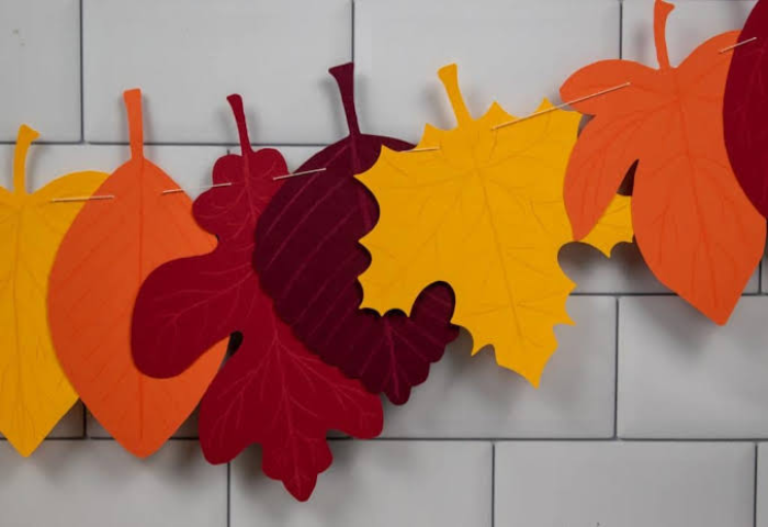 Fall Leaves Paper Garland