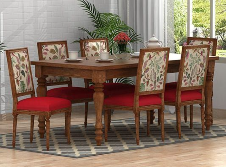 Four or Six Seater Dining Table with Benches