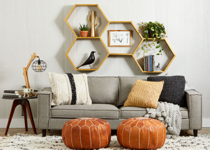 Honeycomb-Shaped Shelves
