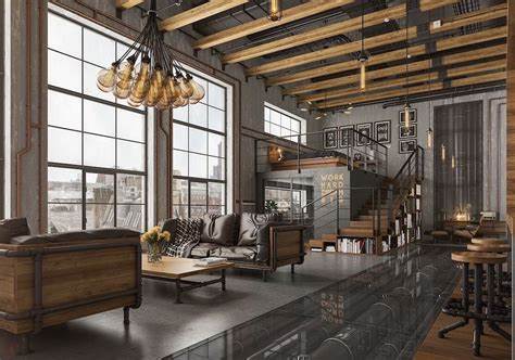 Industrial Living Room Decor Idea