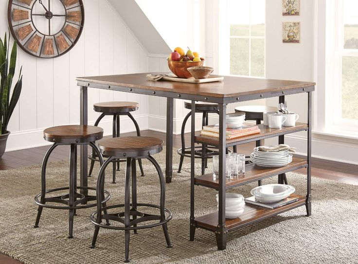Industrial Storage Dining Table
