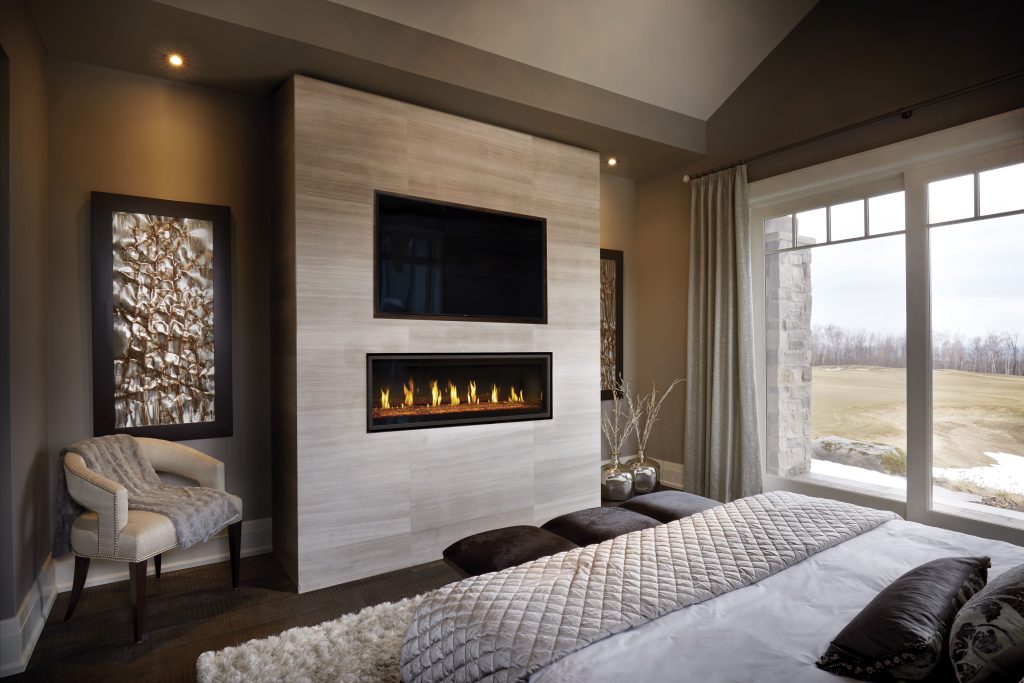 Modern Fireplace Idea for Bedroom