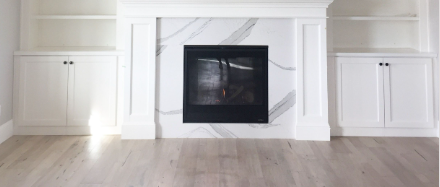 Modern Fireplace Idea with Moldings