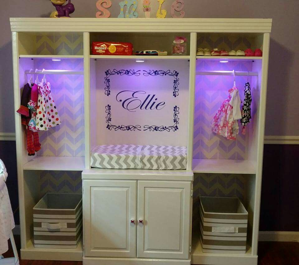 Old Entertainment Center Into Kid's Space