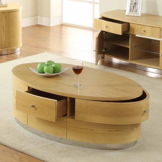 Oval Shaped Coffee Table