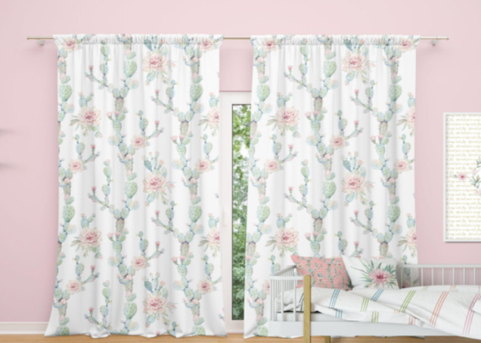 Pastel Colored Flowy Curtains
