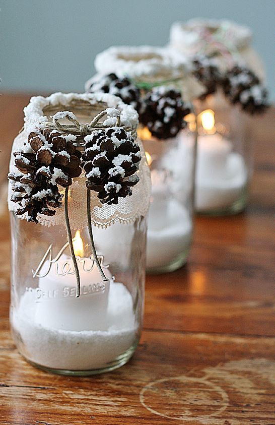 Pinecone Candle Jars