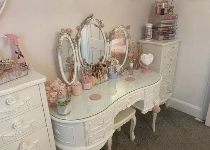 Pink Makeup Table