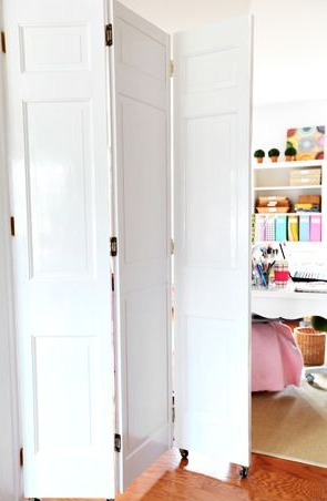 Repurposed Bi-Fold Doors