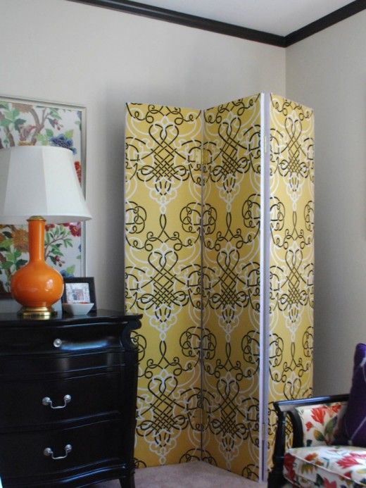 Repurposed Fabric Panel Divider