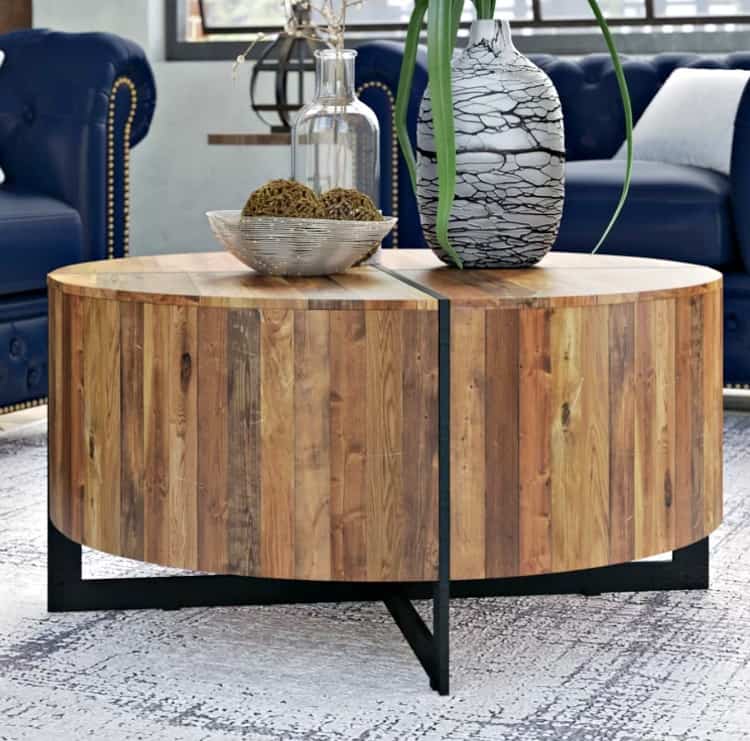 Rustic Round Coffee Table