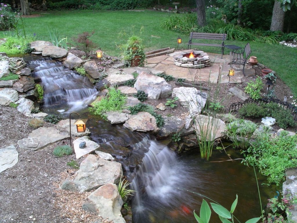 Serene Pond Fire Pit