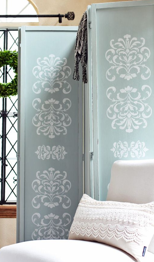 Stenciled Folding Screen