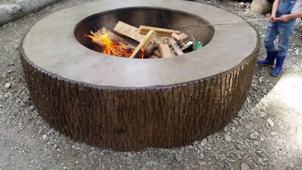 Tree Bark Fire Pit