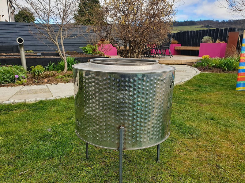 Washing Machine Drum Turned Fire Pit