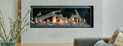Weaved Texture Modern Fireplace Idea