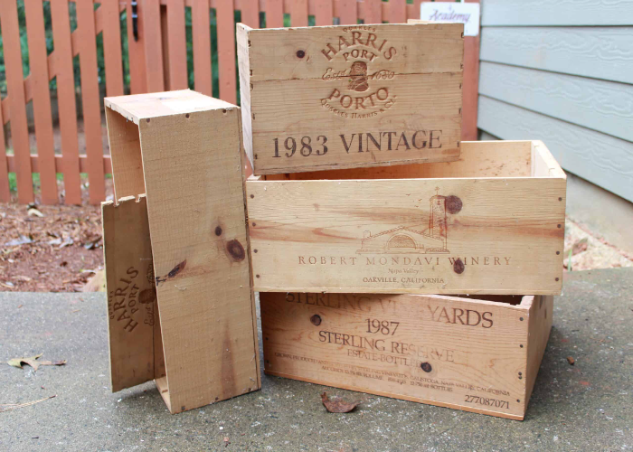 Wine Crate Shelves