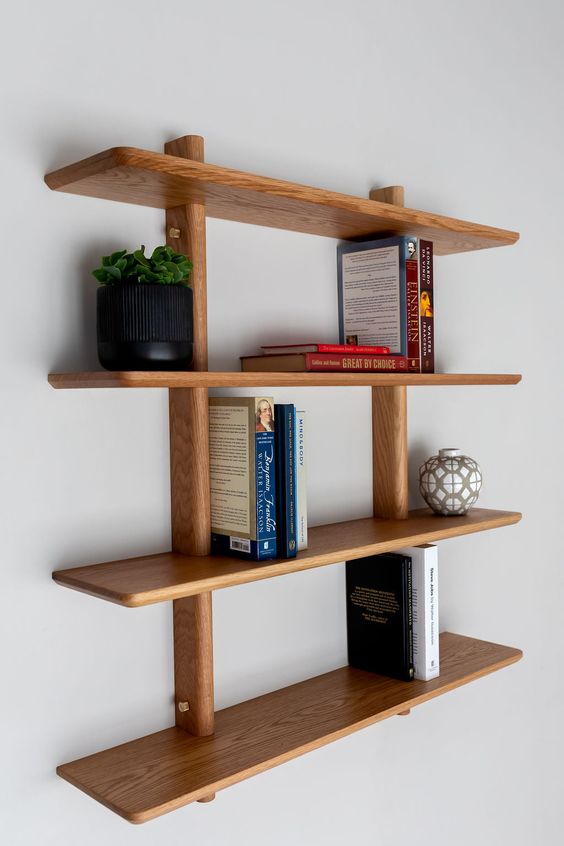 Wooden Floating Bookshelf