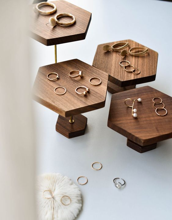 Wooden Jewelry Display